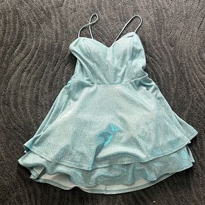 Sparkly blue homecoming dress